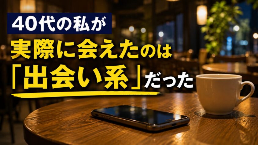 40代の私が実際に会えたのは「出会い系」だった